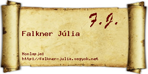 Falkner Júlia névjegykártya